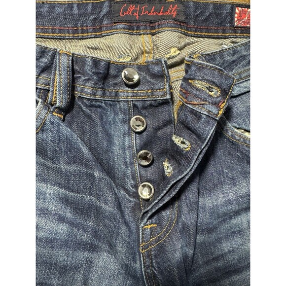 Cult Of Individuality Japanese Selvedge Denim Rebel Straight Jeans Men's 33X34 - Picture 5 of 9